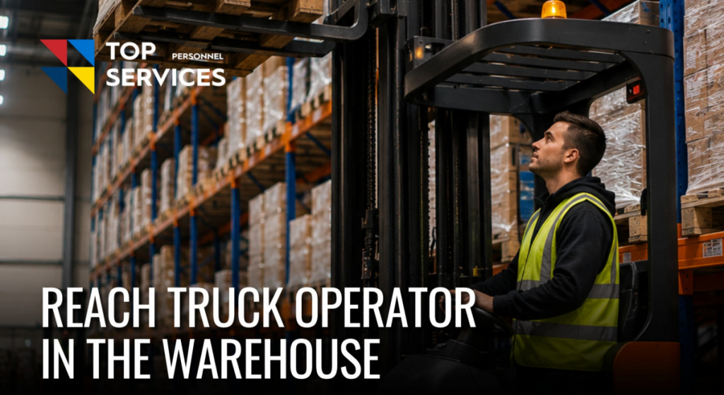 Reach Truck Operator in a Warehouse