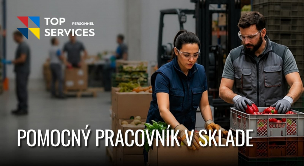 Pomocný pracovník v sklade ovocia a zeleniny